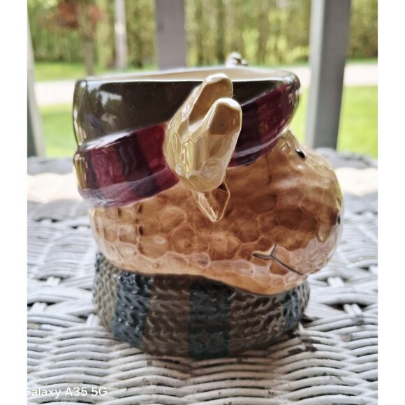 St. Nicholas Square Moose Mug Ceramic Holiday-Themed 3D Design Dishwasher & Micr - Picture 2 of 5